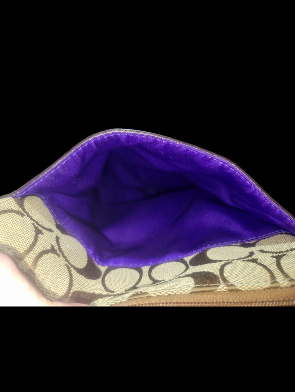 Coach Legacy Signature Stripe Swingpack With Purple Trim 2012-2013 - Picture 5 of 10